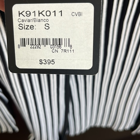 NWT St John 2 Pc Zipper Jacket and Sleeveless Top Blk & White Rayon Sz S - Picture 14 of 15